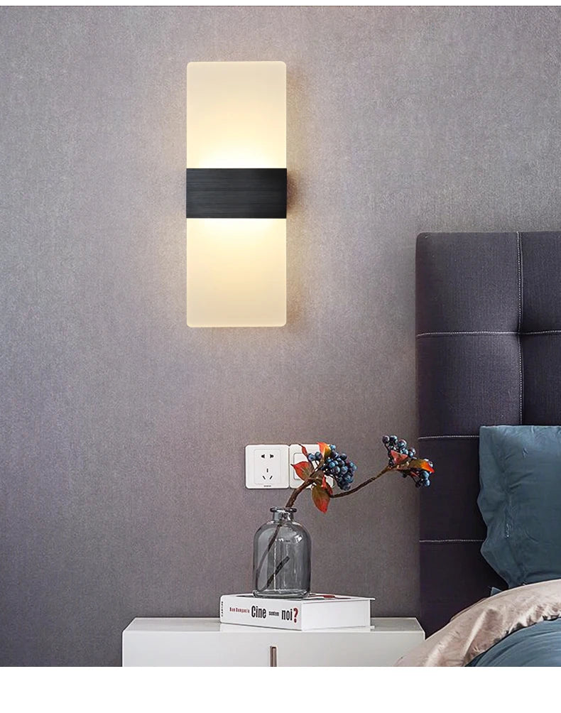 Modern LED Aluminum Wall Lamp – Matte Acrylic Right-Angle Design