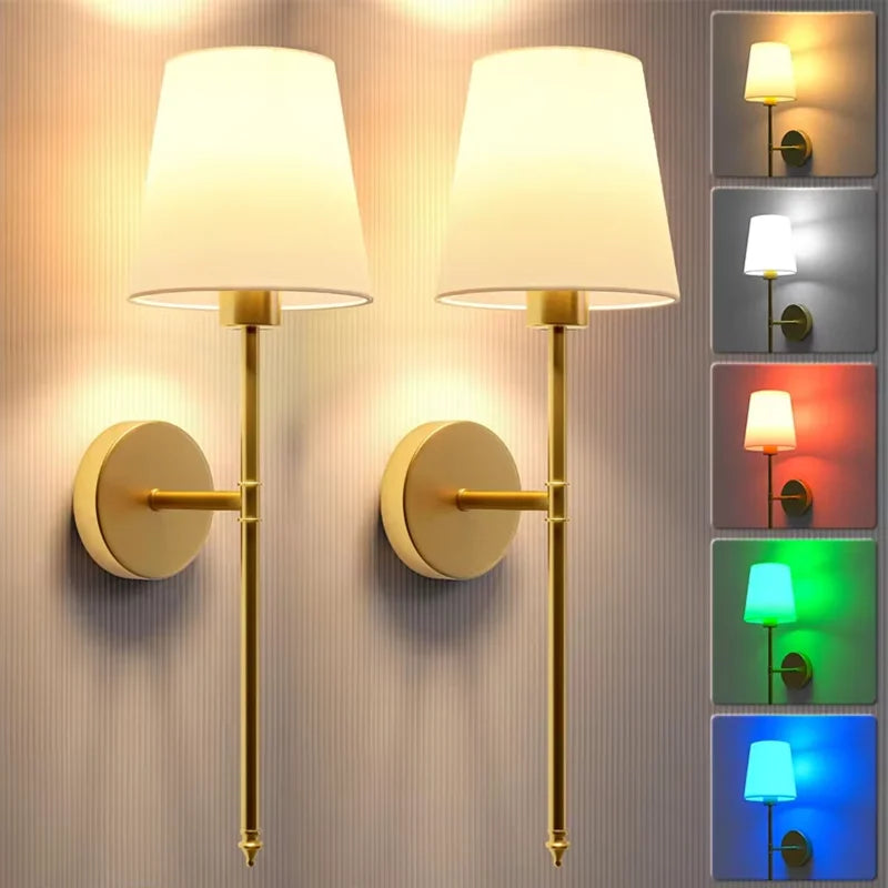 Wireless Rechargeable Wall Lamp – 10 Colors Dimmable with Remote