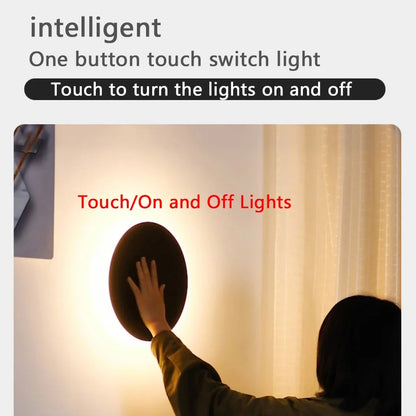 Modern Round Wall Light w/Touch Dimming