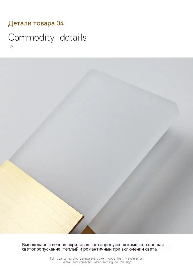 Modern LED Aluminum Wall Lamp – Matte Acrylic Right-Angle Design