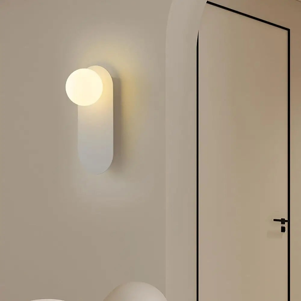 Modern Glass Sphere Wall Sconce for Bathroom & Hallway