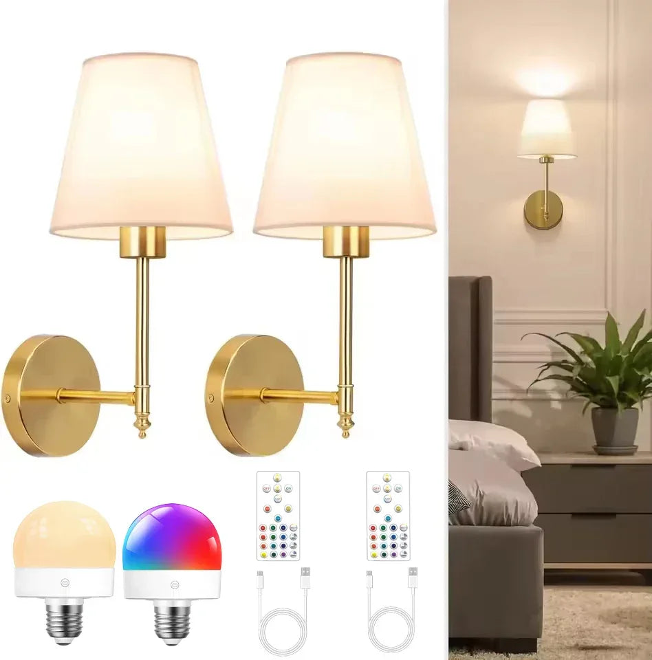 Battery Operated Wall Sconce – Cordless Rechargeable 13 Colors - Lightify