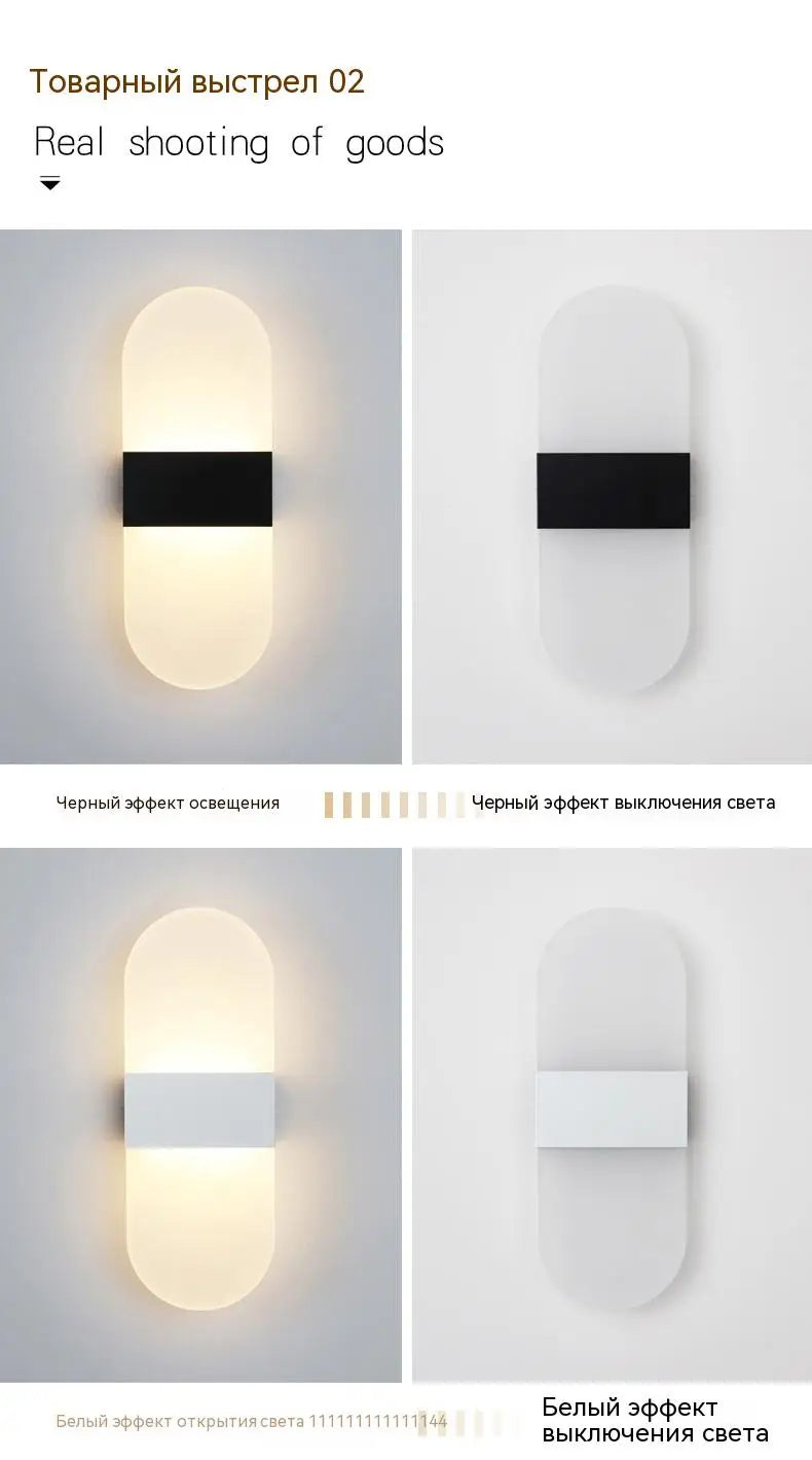 Modern LED Aluminum Wall Lamp – Matte Acrylic Right-Angle Design