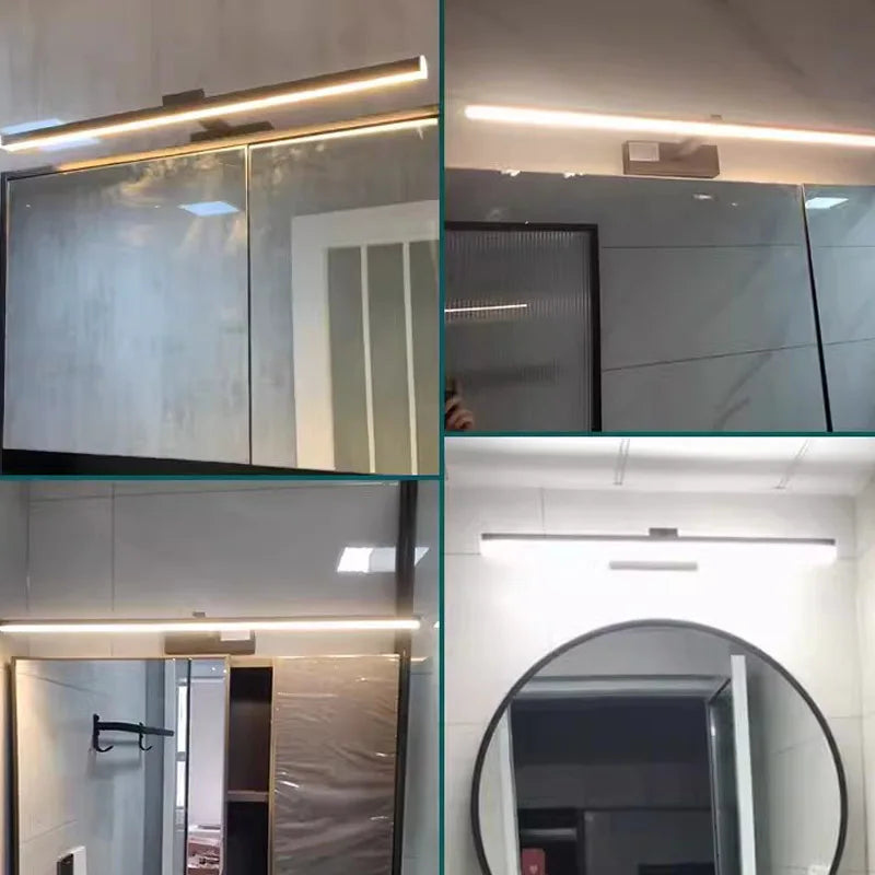 LED Bathroom Mirror Light – Waterproof Modern Flat Wall Lamp for Makeup & Indoor Use