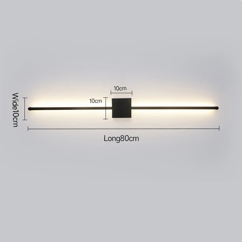 Modern LED Long Strip Wall Sconce for Bedroom & Living Room