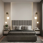 Frosted Flute Glass Wall Sconce – 12W Elegant Bathroom Light