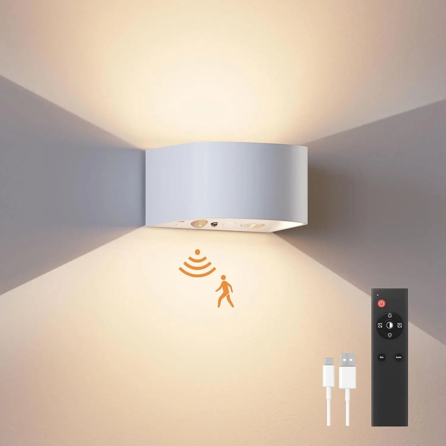 Smart Motion Sensor Wall Light – LED Rechargeable 3 Colors