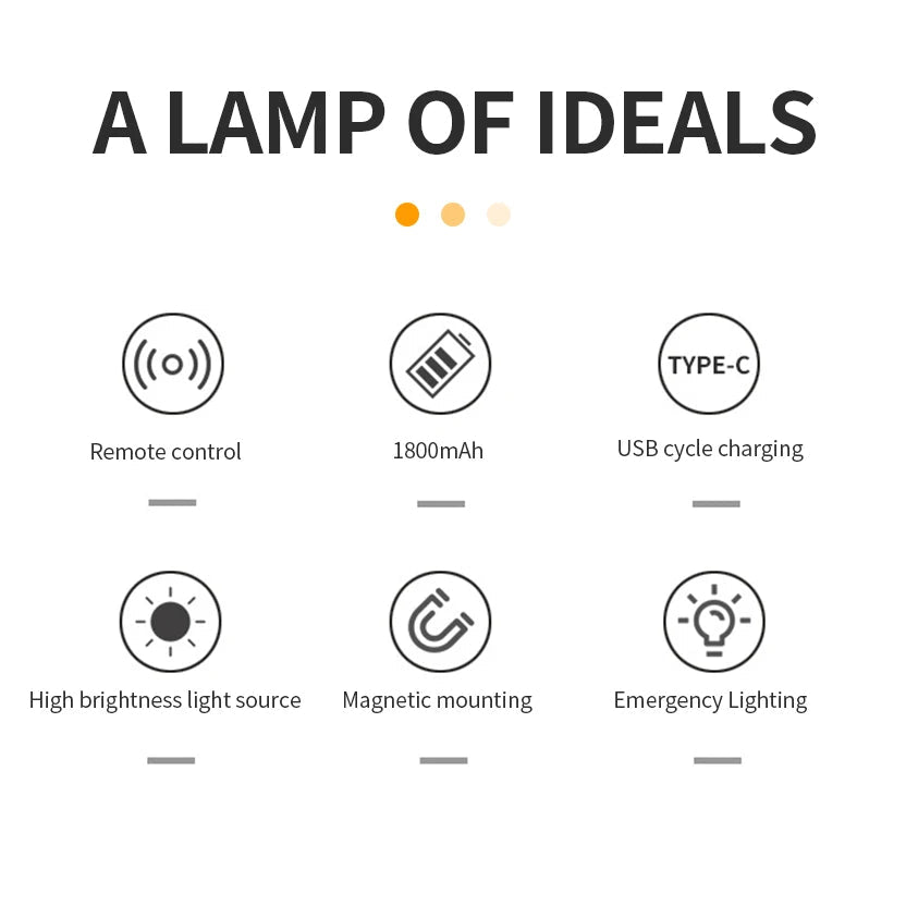 Wireless Double Head LED Night Light – 360° Rotatable Touch Control