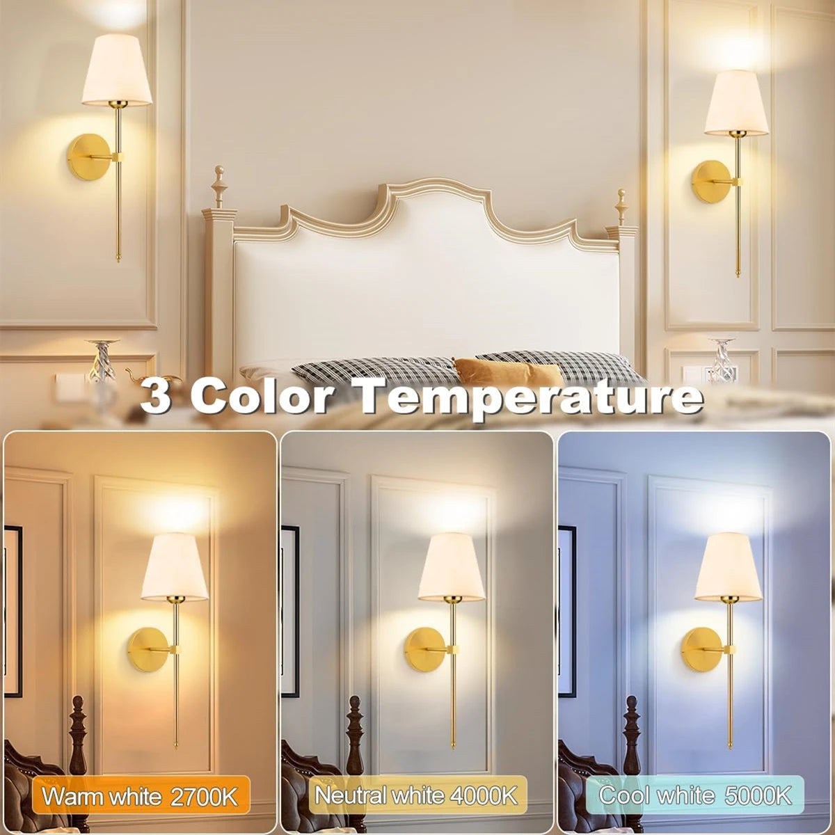 Wireless Rechargeable Wall Lamp – 10 Colors Dimmable with Remote
