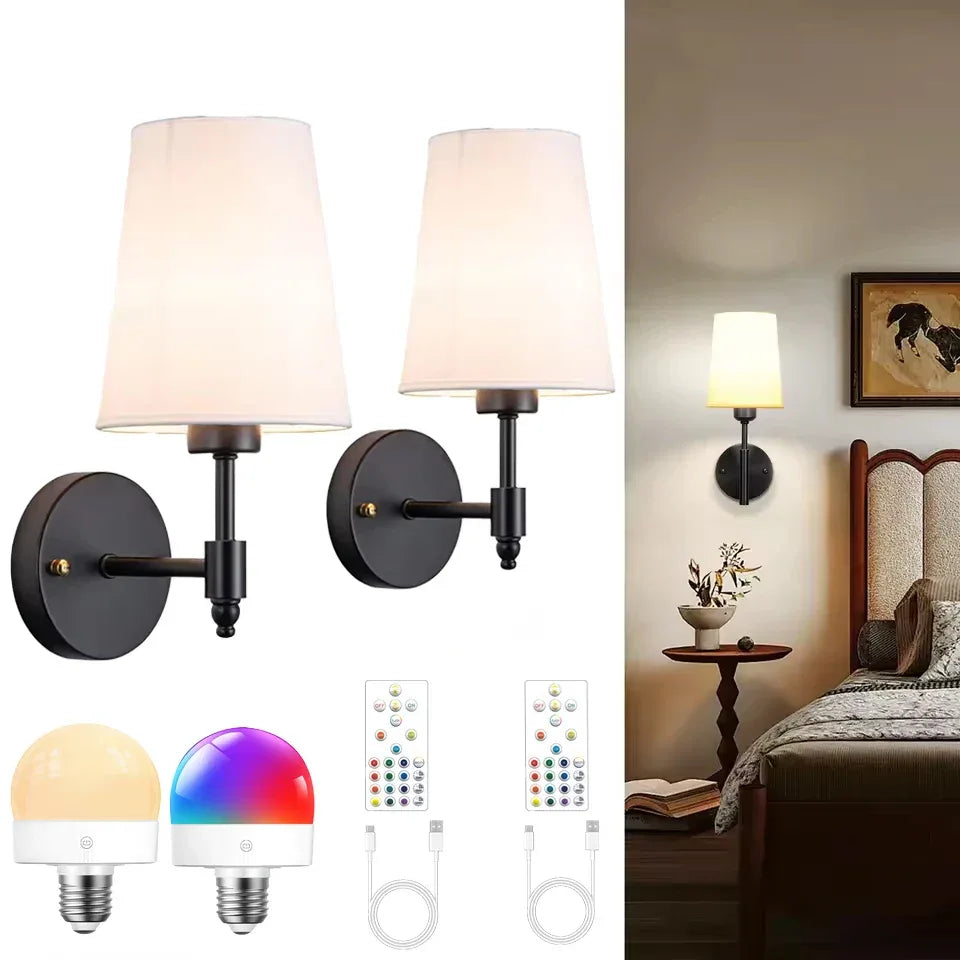 Battery Operated Wall Sconce – Cordless Rechargeable 13 Colors - Lightify