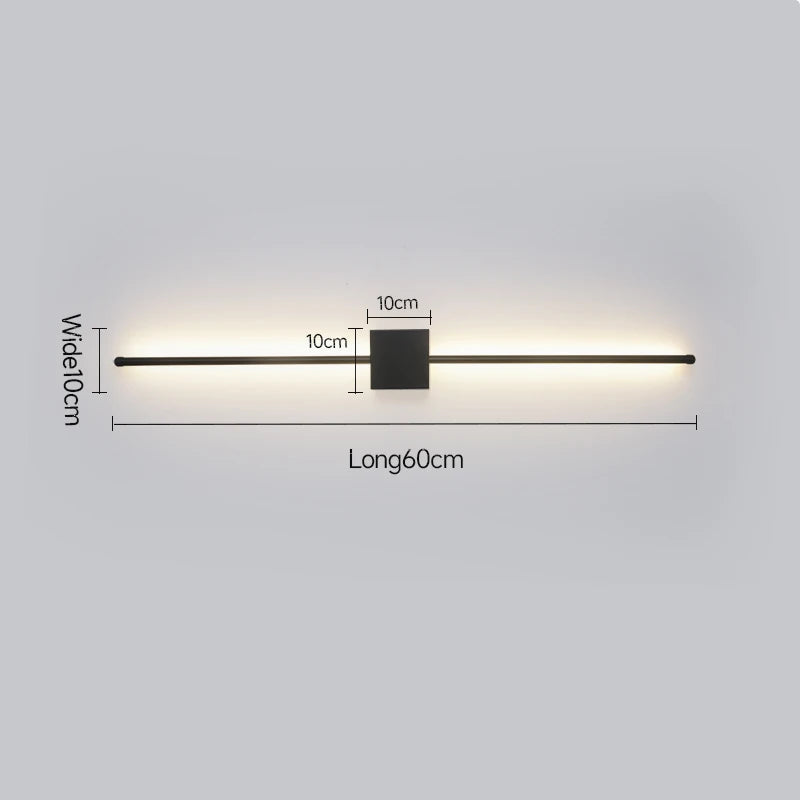 Modern LED Long Strip Wall Sconce for Bedroom & Living Room