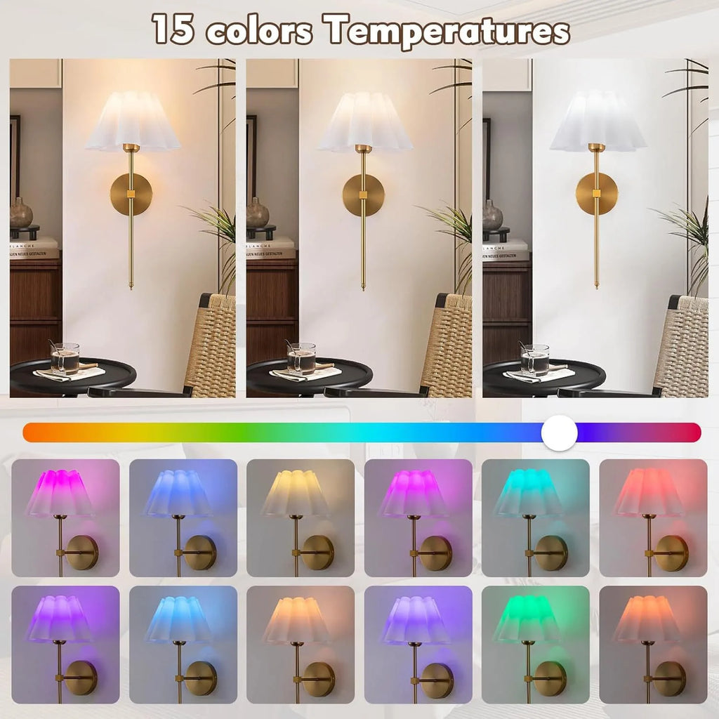 Wireless Battery LED Wall Light – RGB Remote Control