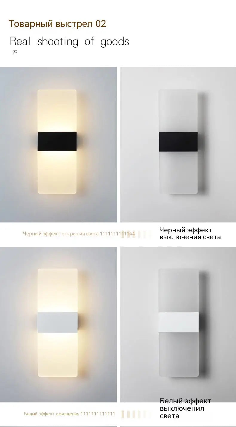 Modern LED Aluminum Wall Lamp – Matte Acrylic Right-Angle Design