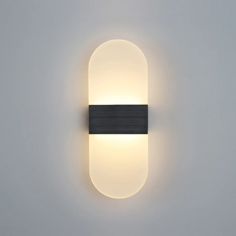 Modern LED Aluminum Wall Lamp – Matte Acrylic Right-Angle Design