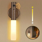 Magnetic Motion Sensor Wall Sconce – Rechargeable Wooden Light