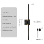 Modern LED Charging Wall Lamp – Wireless Remote Infinite Dimming