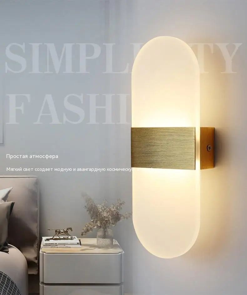 Modern LED Aluminum Wall Lamp – Matte Acrylic Right-Angle Design