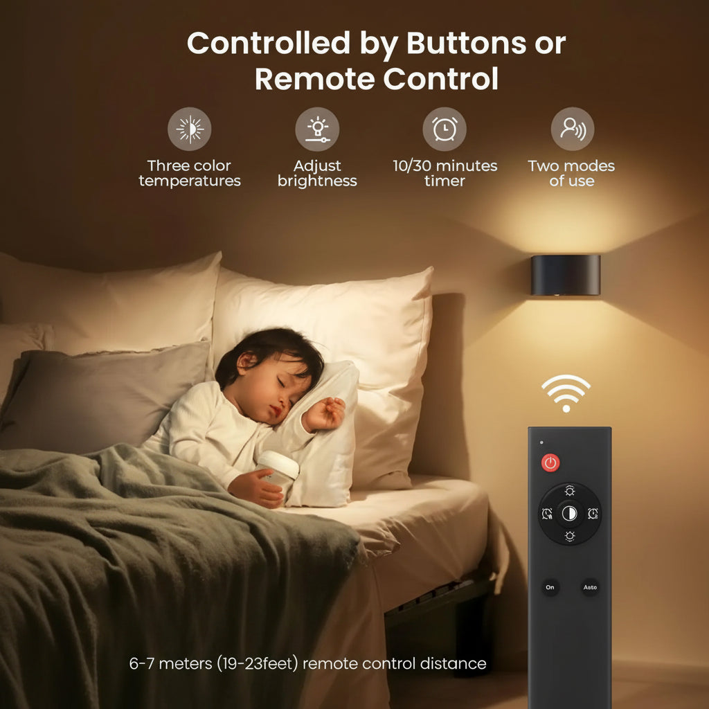 Smart Motion Sensor Wall Light – LED Rechargeable 3 Colors