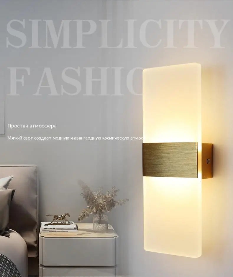 Modern LED Aluminum Wall Lamp – Matte Acrylic Right-Angle Design
