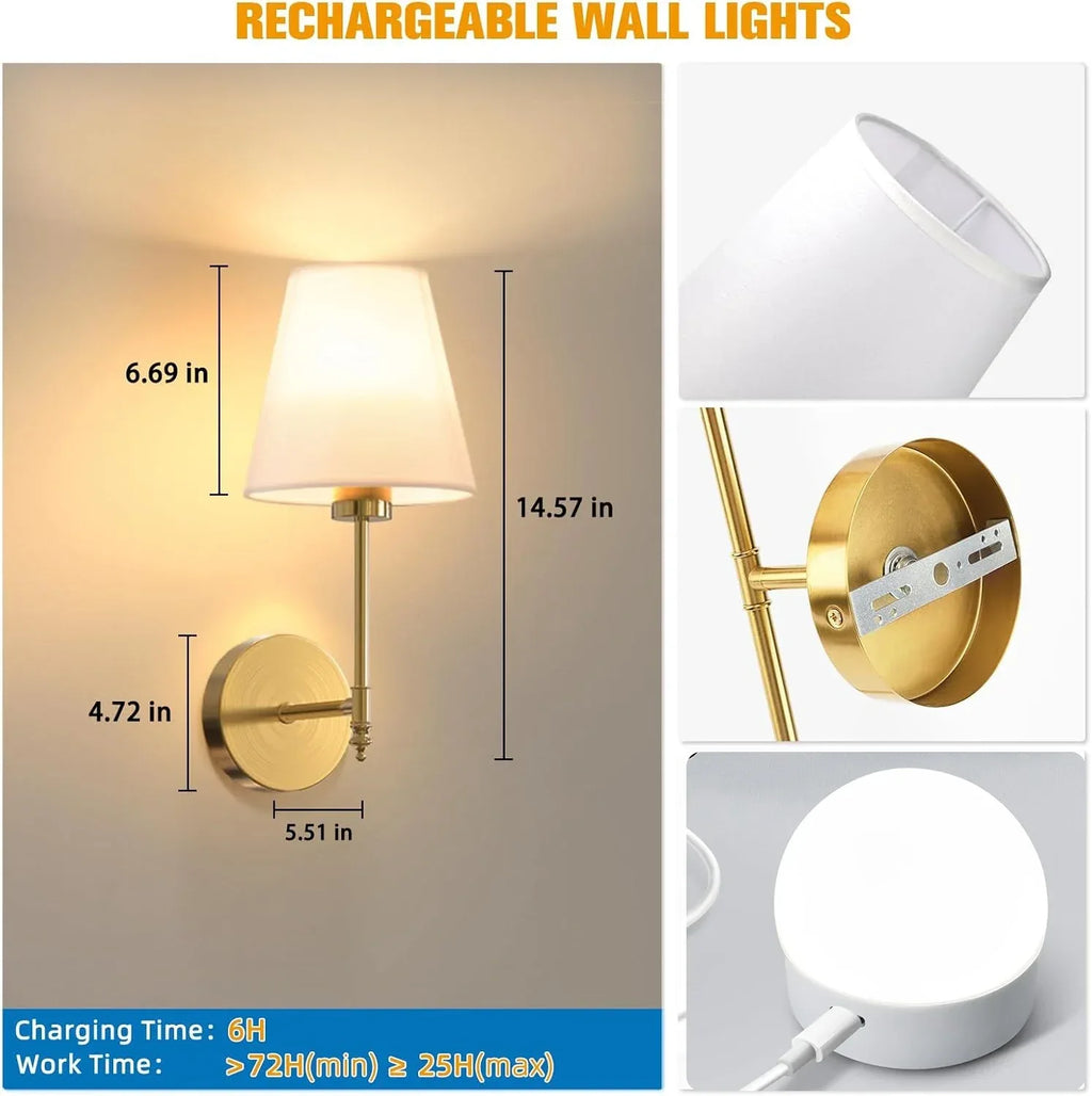 Battery Operated Wall Sconce – Cordless Rechargeable 13 Colors - Lightify