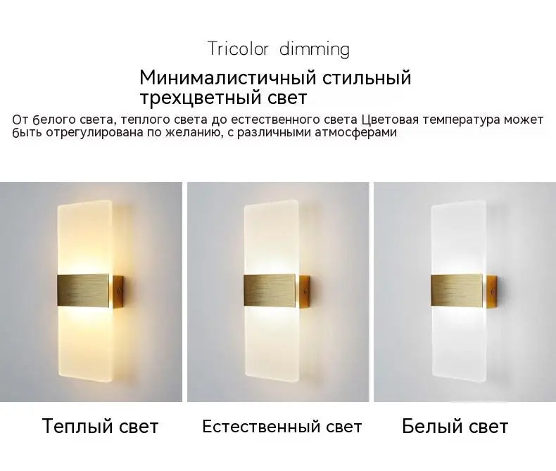 Modern LED Aluminum Wall Lamp – Matte Acrylic Right-Angle Design