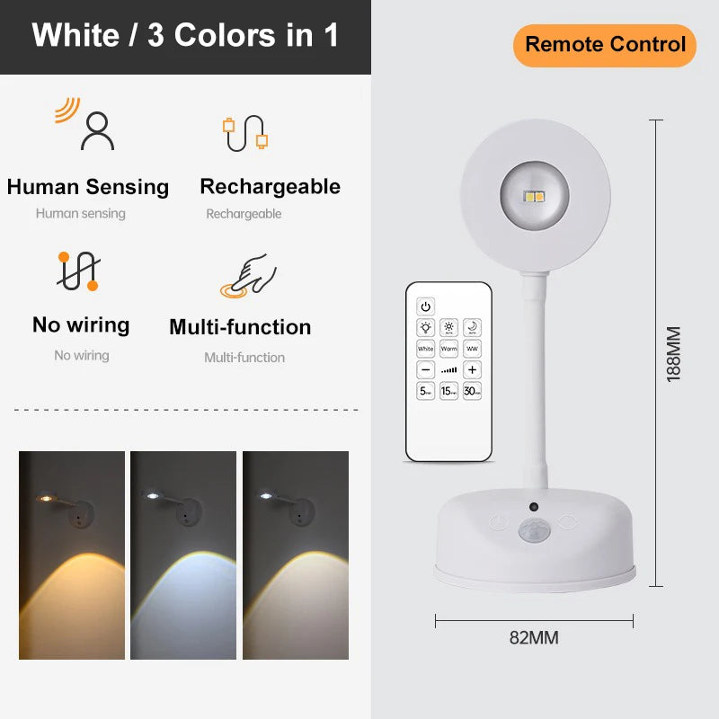 USB Rechargeable Picture Light – Motion Sensor 3 Colors