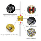 Modern Rechargeable Wall Lamp – 10000mAh USB with Remote