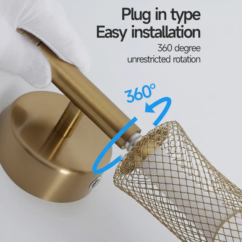 Battery Wall Lamp – 66cm Rechargeable Black/Gold LED with Remote - Lightify