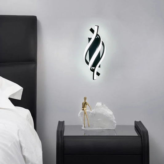 Modern 3-Color LED Wall Lamp – Minimalist Black/White Line
