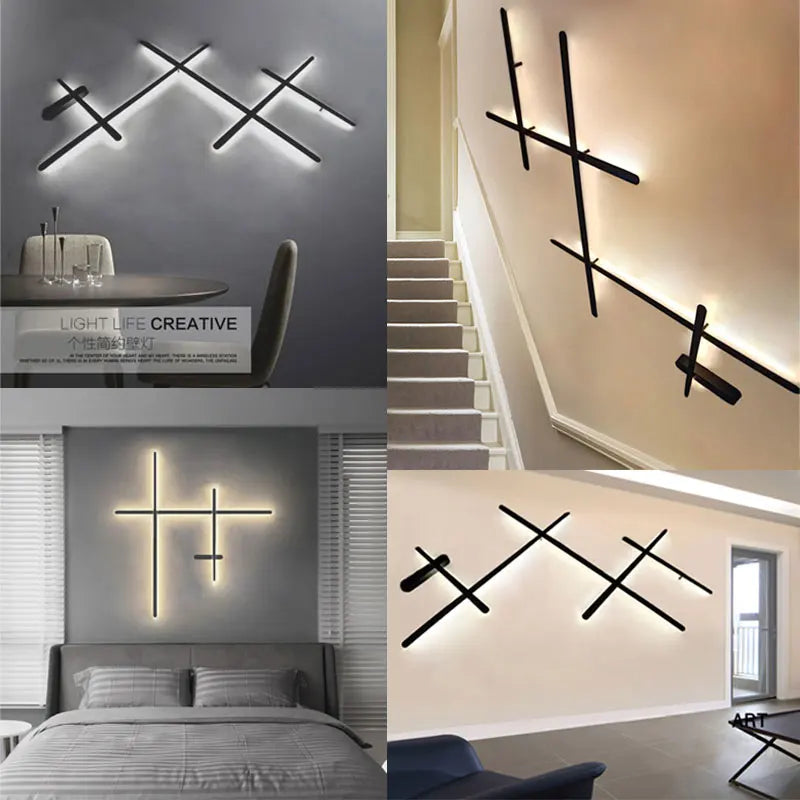 Nordic LED Backlight Wall Lamp for Bedroom & Living Room