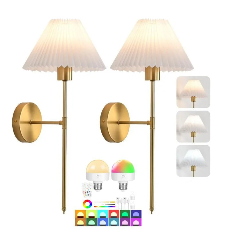 Wireless Battery LED Wall Light – RGB Remote Control