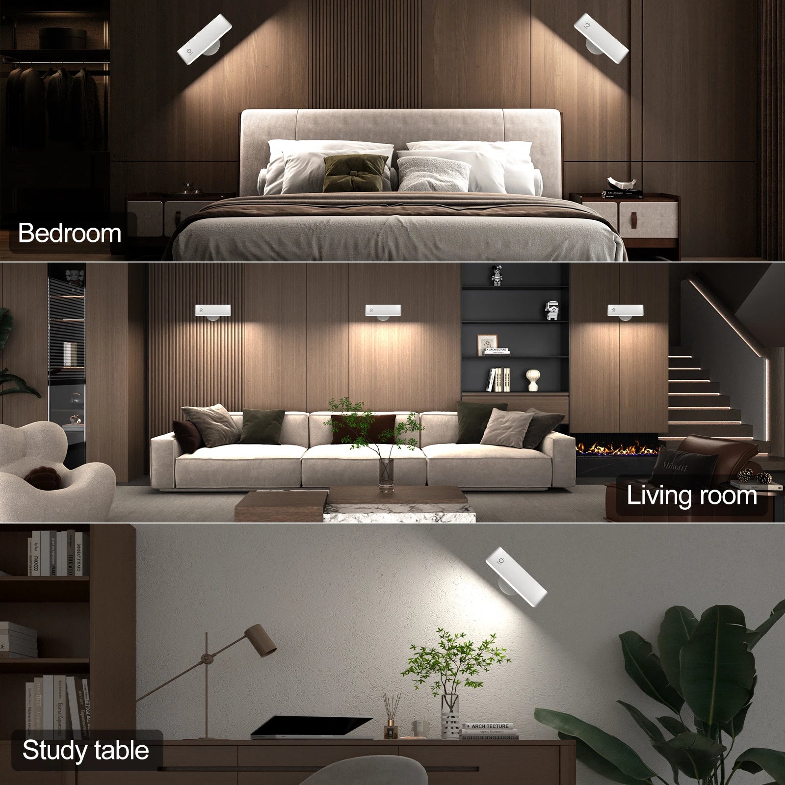 Rechargeable Reading Light – Magnetic 360° Rotation Cordless