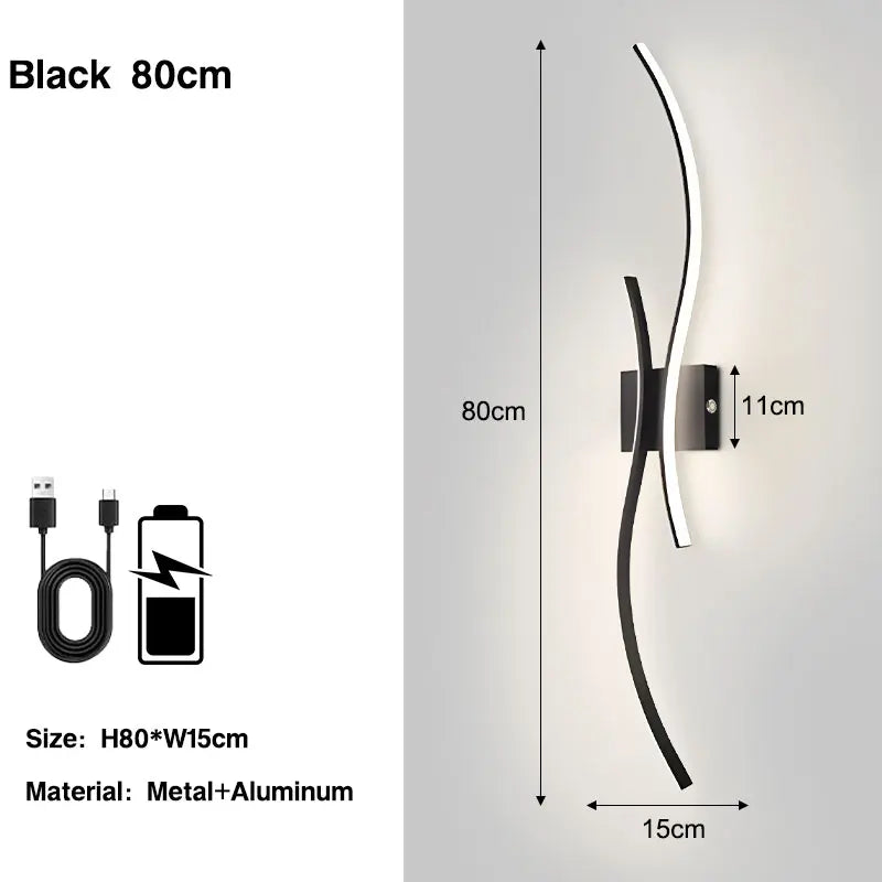 Wireless Rechargeable LED Wall Sconce – 3CCT Touch Dimmable