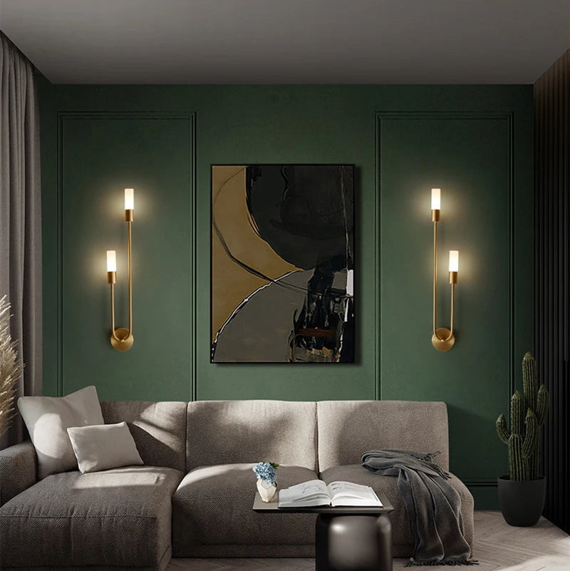 Modern LED Line Wall Lamp for Bedroom Background