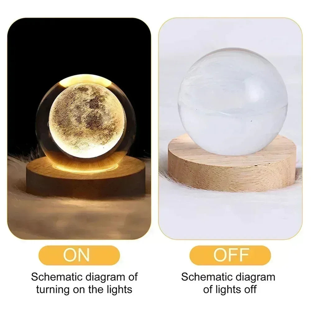 3D Crystal Galaxy Sphere Lamp – Planetary Projection USB Night Light - Lightify