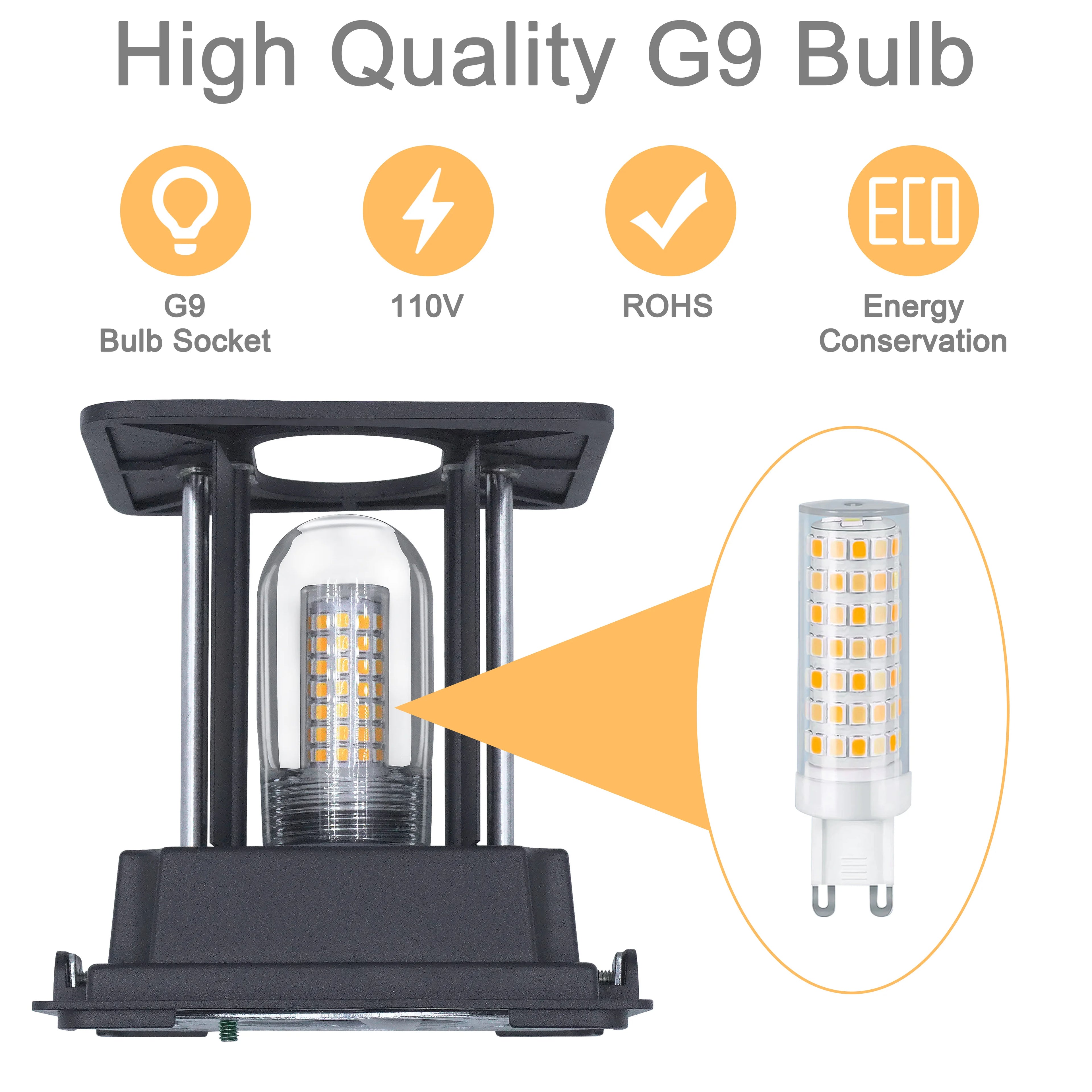 Modern LED Wall Lamp – Waterproof IP65 Aluminum with G9 Bulb