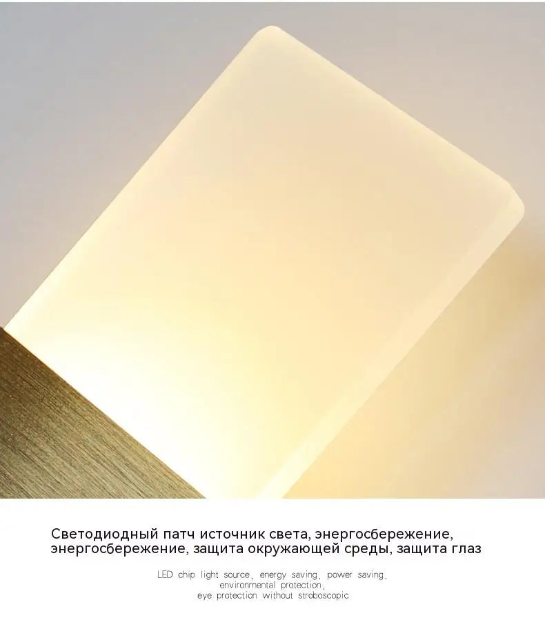 Modern LED Aluminum Wall Lamp – Matte Acrylic Right-Angle Design