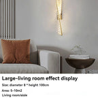 Italian Luxury Crystal Wall Lamp – Gold LED for Living Room