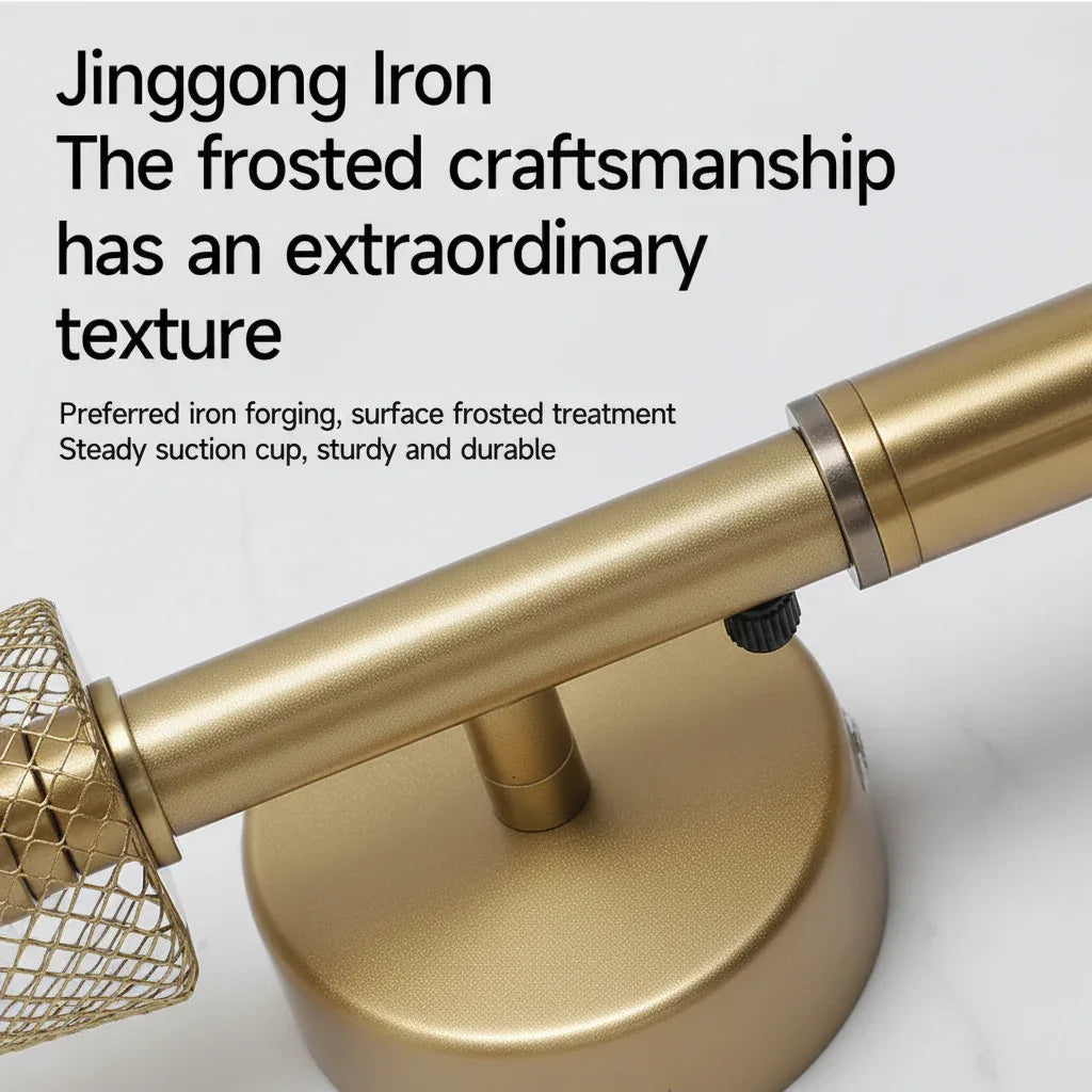 Battery Wall Lamp – 66cm Rechargeable Black/Gold LED with Remote - Lightify