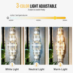 Modern Crystal Wall Lamp – 3-Layer E14 LED Sconce