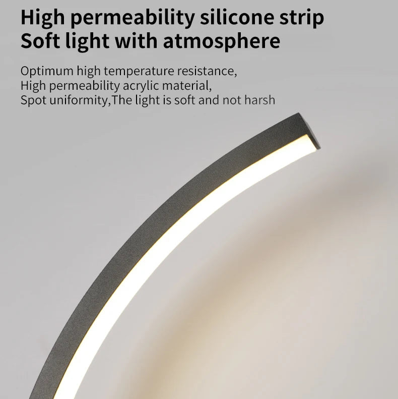 Curved Moonlight LED Wall Light for Bedroom & Living Room