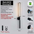 Battery Wall Lamp – 66cm Rechargeable Black/Gold LED with Remote - Lightify