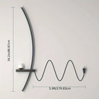 Modern Adjustable LED Wall Sconce – 31.5" Arched Metal Bedside Lamp