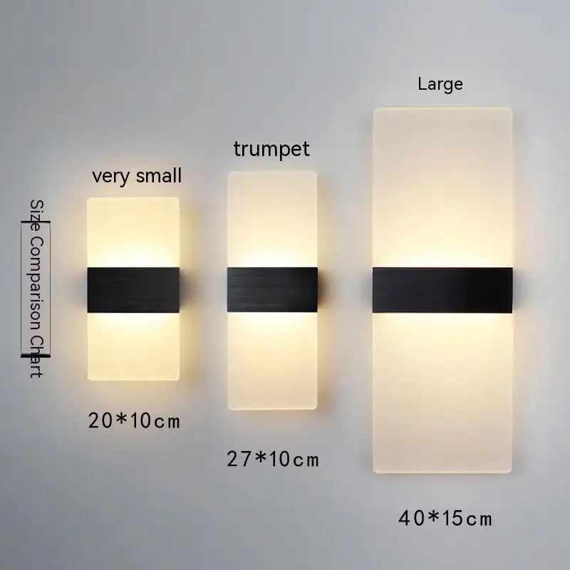 Modern LED Aluminum Wall Lamp – Matte Acrylic Right-Angle Design