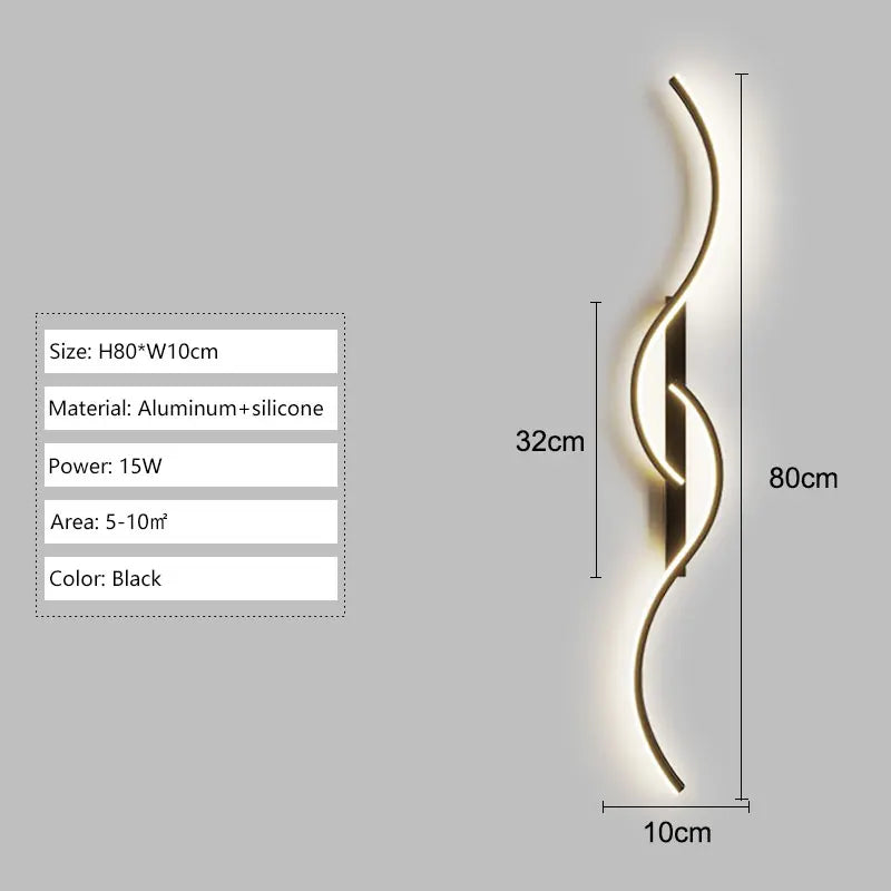 Long LED Wall Light Bar – Modern Indoor Strip Sconce for Bedrooms & Living Spaces