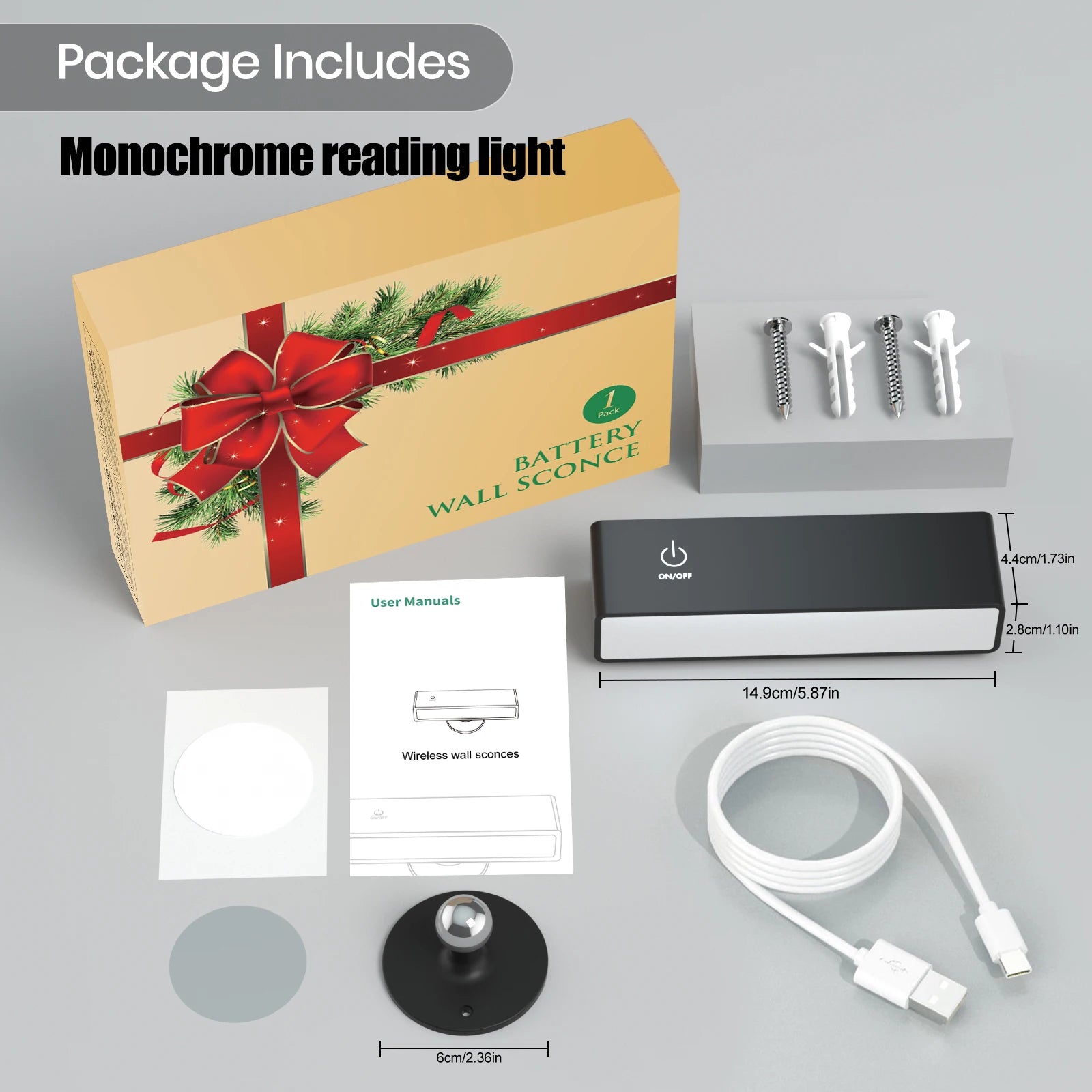 Rechargeable Reading Light – Magnetic 360° Rotation Cordless