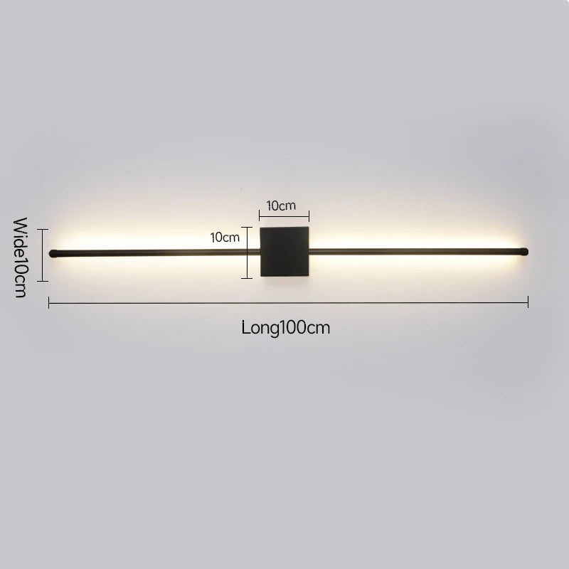 Modern LED Long Strip Wall Sconce for Bedroom & Living Room