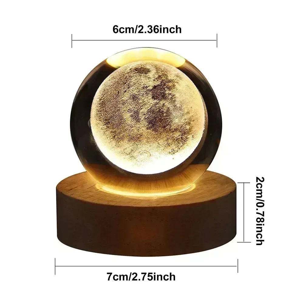 3D Crystal Galaxy Sphere Lamp – Planetary Projection USB Night Light - Lightify