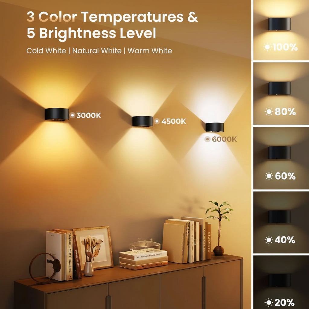 Smart Motion Sensor Wall Light – LED Rechargeable 3 Colors